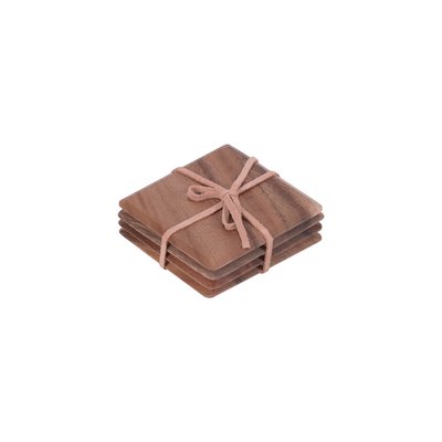 Set de 4 dessous de verres en acacia T ET G WOODWARE