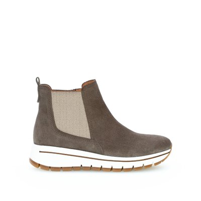 Bottines en cuir lisse à talon compensé GABOR