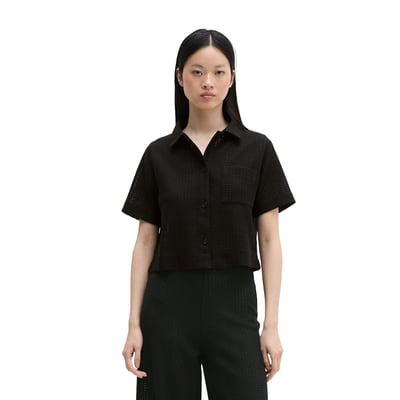 Blouse en croquet relaxed en jersey de coton mélangé MARC O'POLO