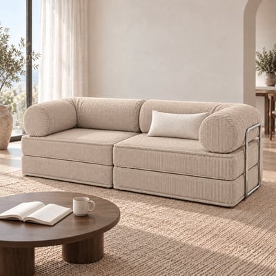 Canapé modulable convertible velours côtelé SURB MEOW BABY