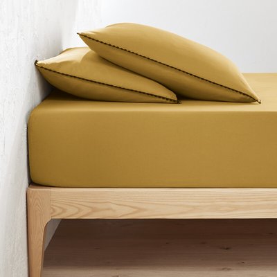 Drap housse uni coton lavé, bonnet 25cm, Merida LA REDOUTE INTERIEURS