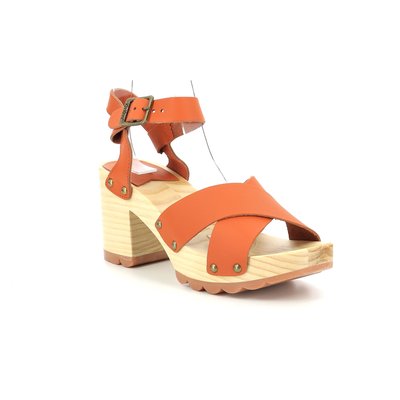 Sandales cuir Kick Wise à talon en bois KICKERS
