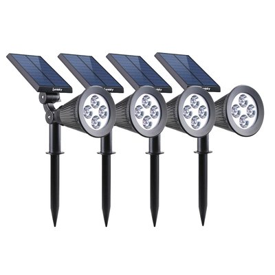 Lot de 4 spots solaires projecteurs SPIKY W34 LUMISKY