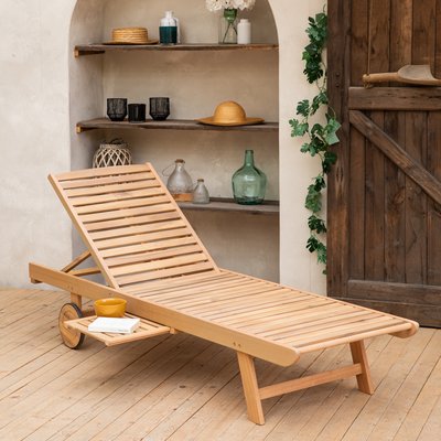 Bain de soleil pliant, en acacia, KANAWA HAPPY GARDEN