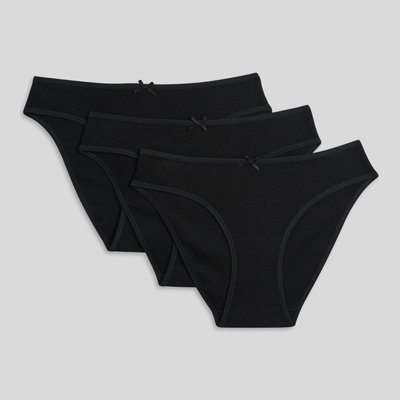 Lot de 3 culottes côtelées CAMELIA en coton BIO, certifié OEKO-TEX MONOPRIX
