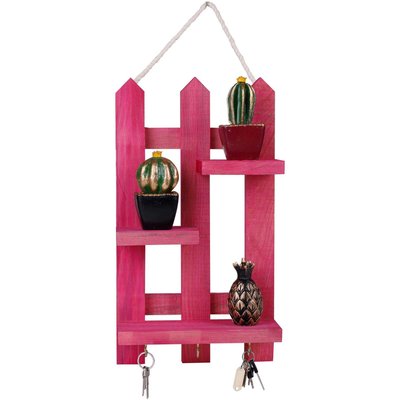 Etagère décorative en bois avec supports à clés Key HANAH HOME