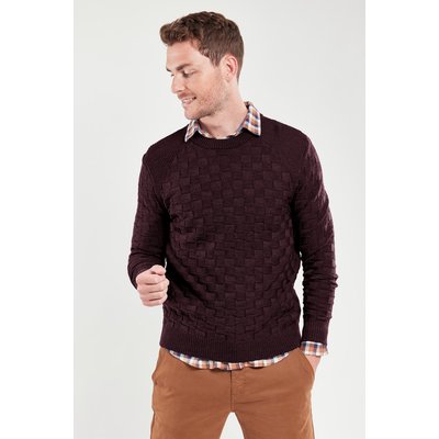 Pull maille fantaisie en laine BERAC GUY DE BERAC