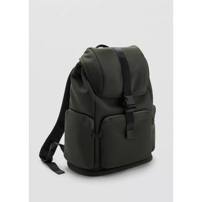 Sac à dos enduit avec fermeture à rabat MANGO MAN