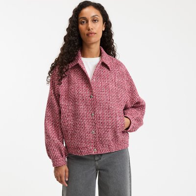 Bomber curto, corte oversized, tweed LA REDOUTE COLLECTIONS