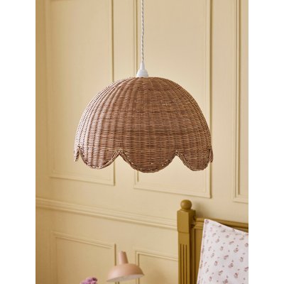 Suspension fleur en rotin CYRILLUS