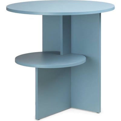 Table d'appoint ronde en bois, 2 Plateaux RECOLLECTION