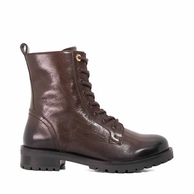 Bottes de motard épaisses à lacets en cuir - PARTENS DUNE LONDON