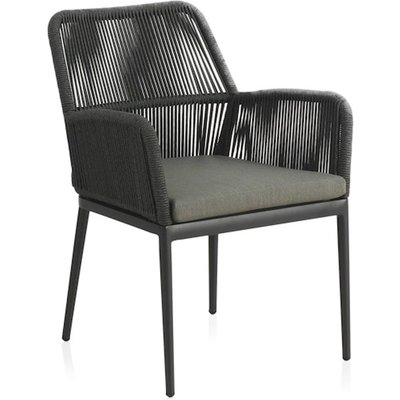 x4 Fauteuils en aluminium  et corde verte avec coussin déhoussable RECOLLECTION