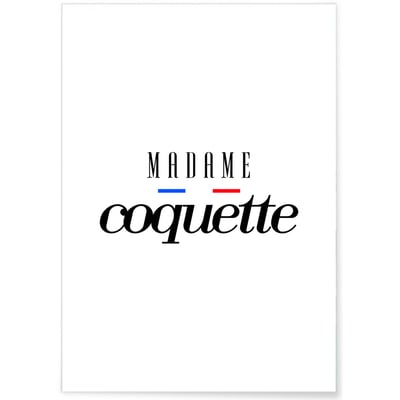 Affiche Madame Coquette L'AFFICHERIE