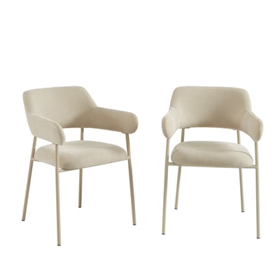 Fauteuils repas tissu glacé (lot de 2)  IVAN BAÏTA