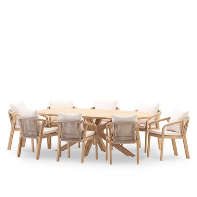 Salon de jardin, 8 chaises, SIENA DEFORA HOME