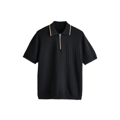 Polo à col zippé en maille gaufrée n. premium NEXT