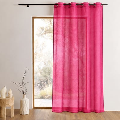 Voilage organza à fines rayures horizontales HOME MAISON