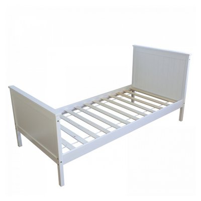 Lit simple en bois HOMESTYLE4U