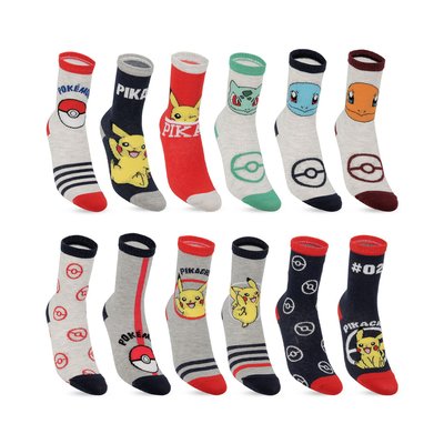 Lot De 12 Chaussettes Coton POKEMON