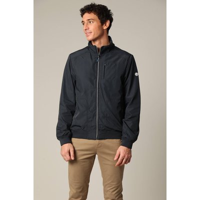 Blouson court en toile enduite noire avec col montant CASTLE DEELUXE