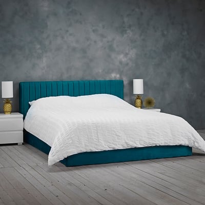 Padded Headboard Upholstered Ottoman Bed SO'HOME