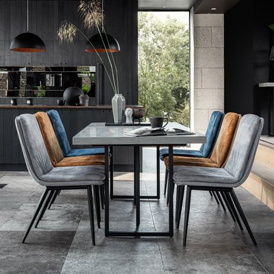 Table de repas extensible effet béton style contemporain KINGSTON PIER IMPORT