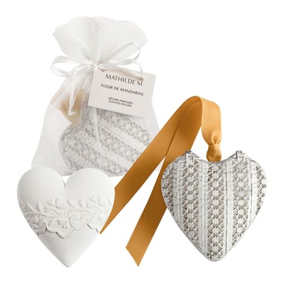 Boîte Cœur et décor parfumé - FLEUR DE MANDARINE MATHILDE M