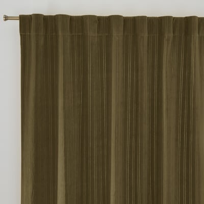 Tenda in velluto cesellato, con passanti nascosti, MILO LA REDOUTE INTERIEURS