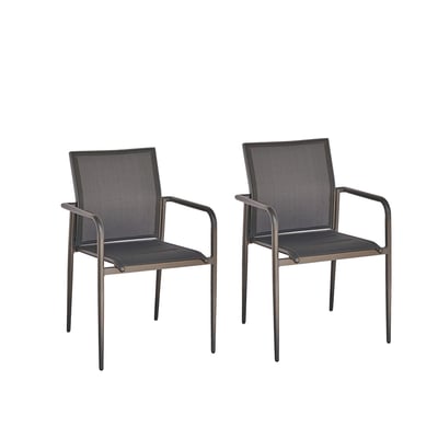 Lot de 2 fauteuils en aluminium et textilène  LAGON BERAH GETAH