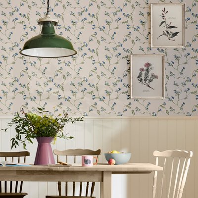 Papier peint Fleurs de cottage délicates JOULES