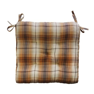Coussin de chaise coton imprimé à carreaux MADAM STOLTZ