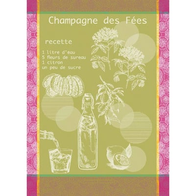 Torchon pur coton CHAMPAGNE DES FEES GARNIER THIEBAUT