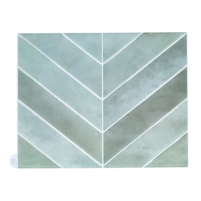 Lot de 4 crédences adhésives motifs chevrons effet Zellige THE HOME DECO FACTORY