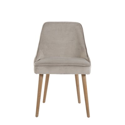 Chaise en velours BLANC D’IVOIRE