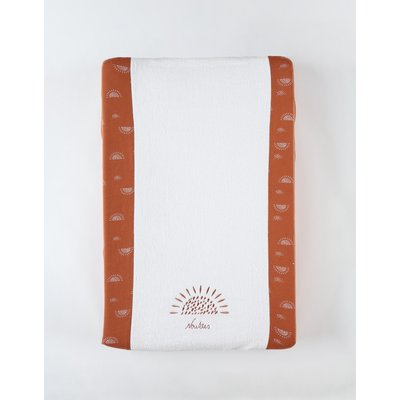 Matelas à langer avec housse élastique en éponge, écru/caramel NOUKIE'S