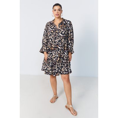 Robe midi en viscose imprimé animal JEAN-MARC PHILIPPE
