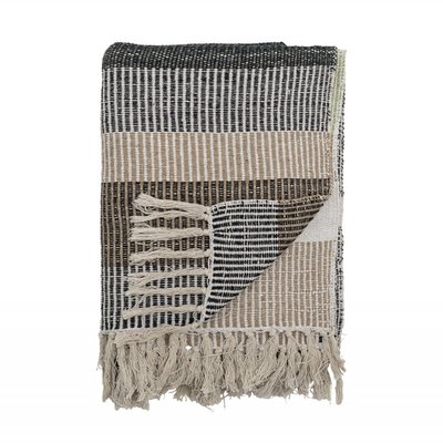 Plaid rayures coton recyclé  ISNEL BLOOMINGVILLE