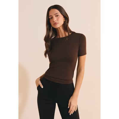 T-shirt manches courtes avec coton modal TANDEM ETAM