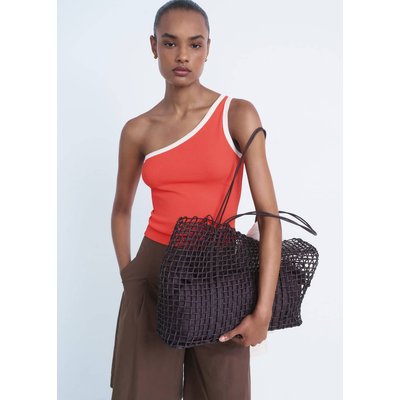 Top asymétrique liseré contrastant MANGO