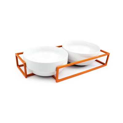 Gamelle design pour chien socle métal, CORN BAGANE