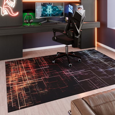 Tapis gamer design digital ,  Quantum Warp WECON HOME