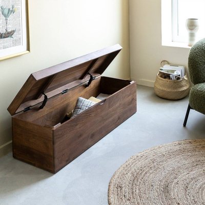 Coffre banc en bois de manguier  NYSSA MADE IN MEUBLES 
