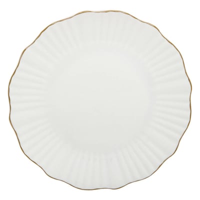 Lot de 6 assiettes dessert rondes en porcelaine DAPHNE ATMOSPHERA