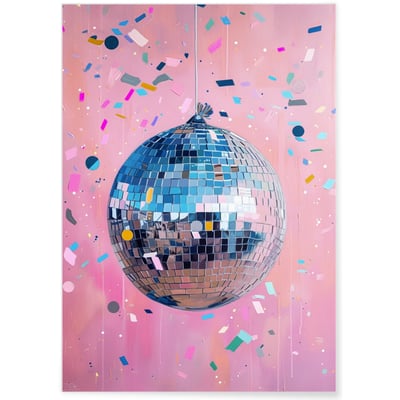 Affiche Boule Disco Pop Art L'AFFICHERIE