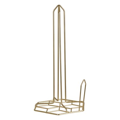 Geometric Kitchen Roll Holder in Matt Gold Finish SO'HOME