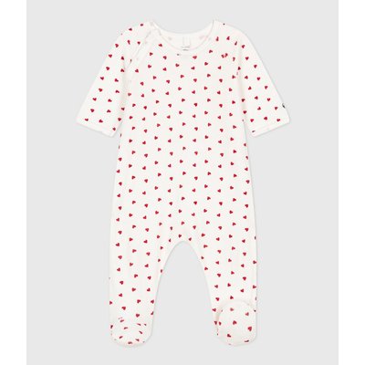 Pyjama en velours imprimé coeurs PETIT BATEAU