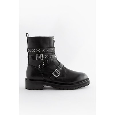 Bottines style motard cloutées NEXT