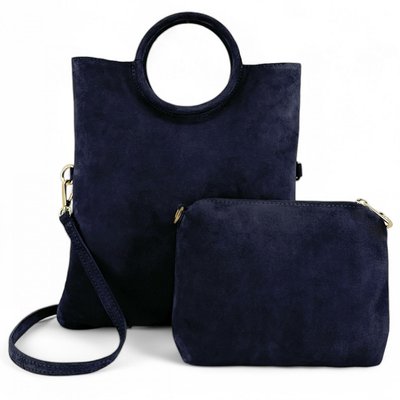 Sac à main et bandoulière en croute de cuir nubuck italien CHARLOTTE OH MY BAG