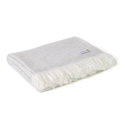 Plaid cachemire laine extra doux grands chevrons LES JARDINS DE LA COMTESSE